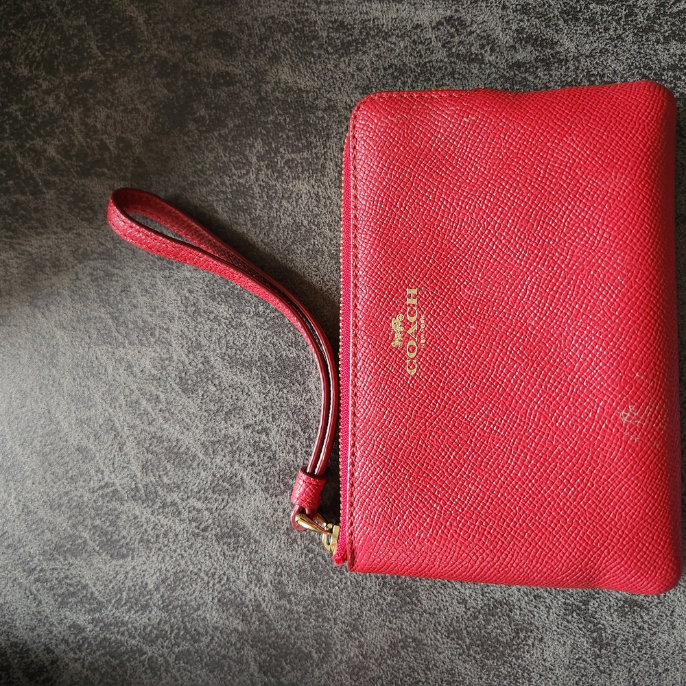 Coach Red Wristlet Wallet